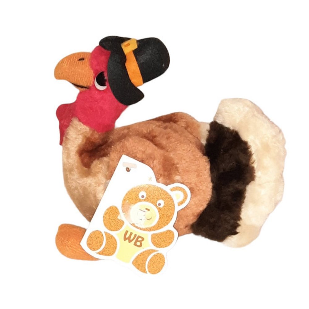 Vintage 1982 Wallace Berrie Cuddle Ups Little Miles Turkey Plush Stuffed Toy 6"